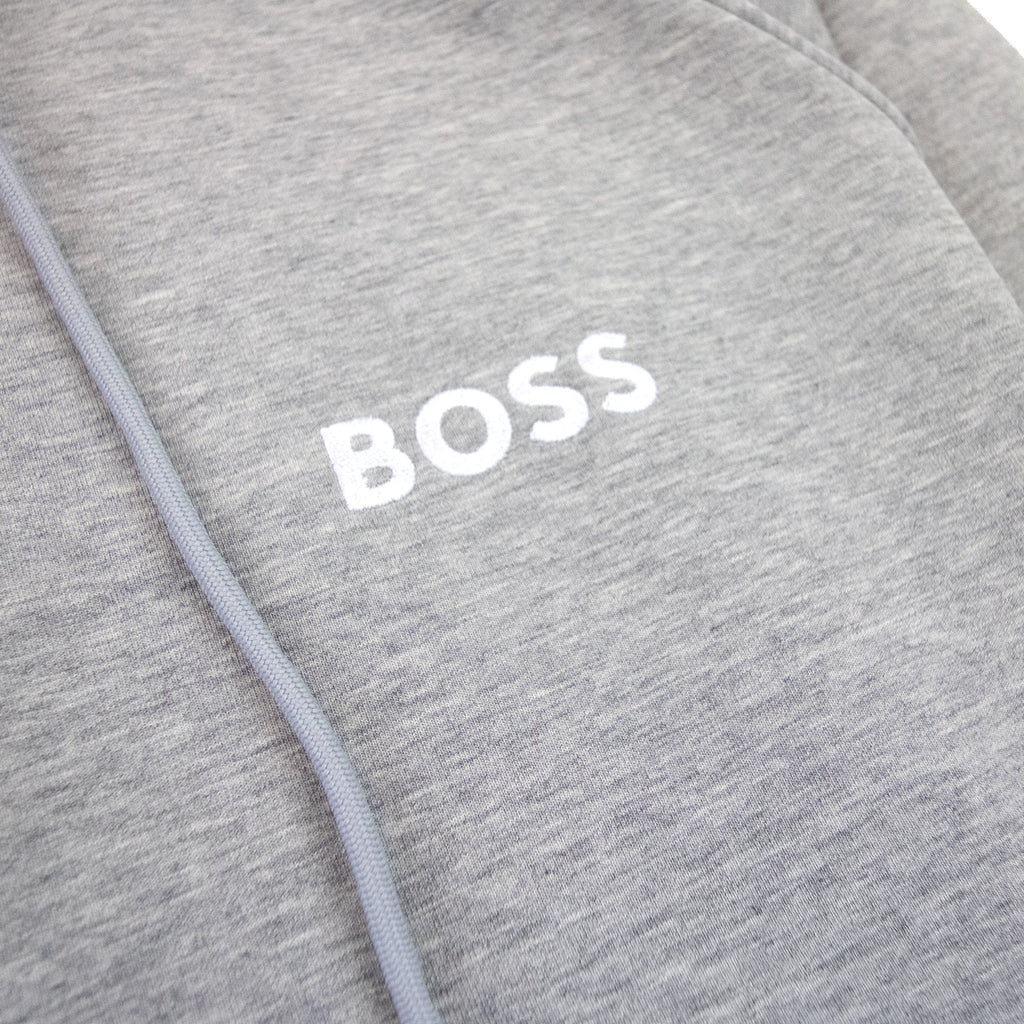 Hugo Boss Saggy 1 Embroidered Logo Zip Up Hoodie Grey 059