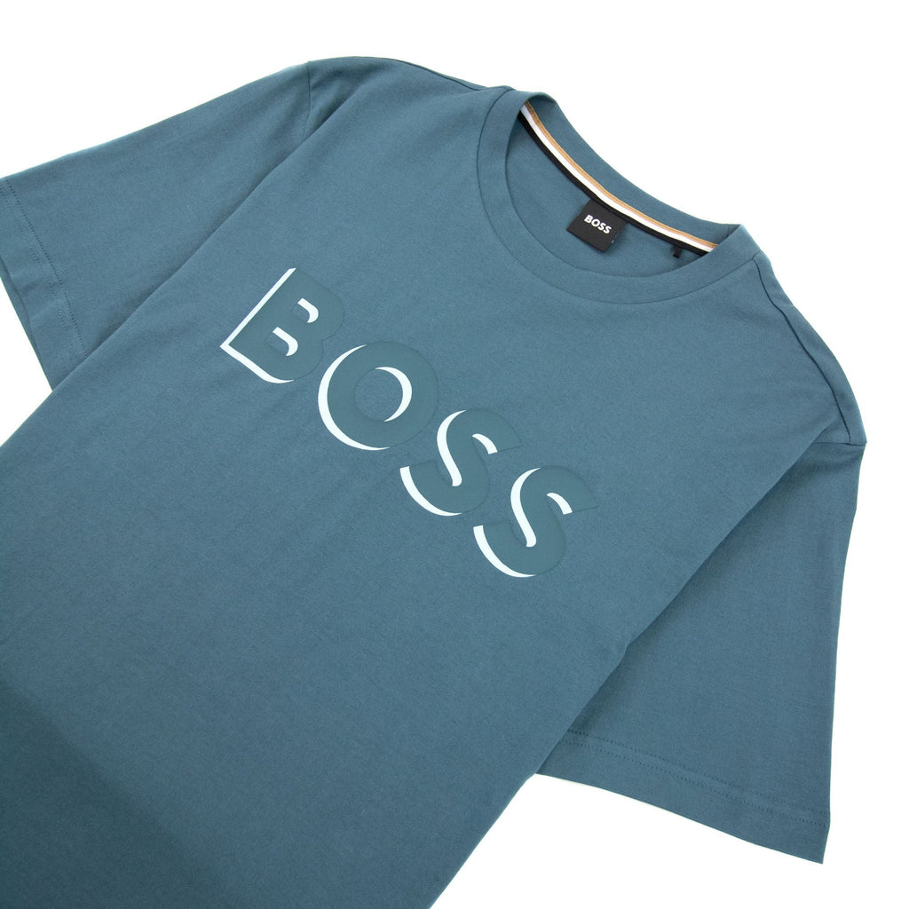 Hugo Boss Tiburt 339 Formal T Shirt Turquoise 445