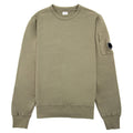 Cp Company Light Fleece Lens Crew Sweatshirt Khaki 659