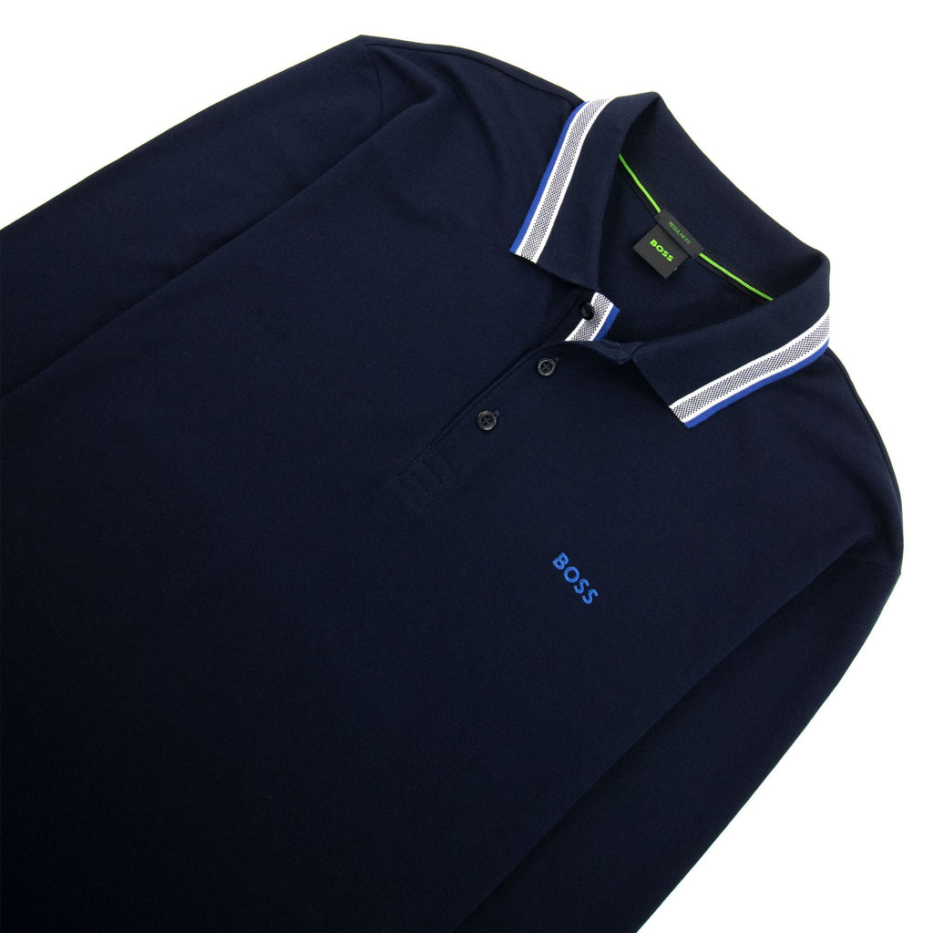 Hugo Boss Plisy Regular Fit L/s Polo Navy 405