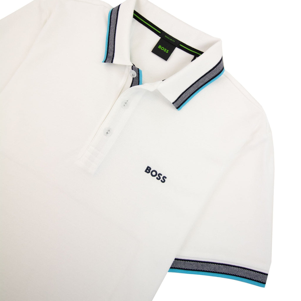Hugo Boss Paddy Embroidered Logo Polo White 106