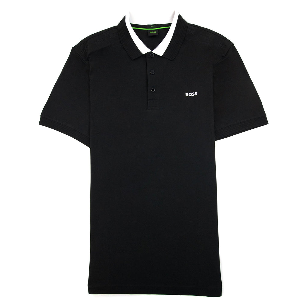 Hugo Boss Paule Insert Logo Polo Shirt Black 001