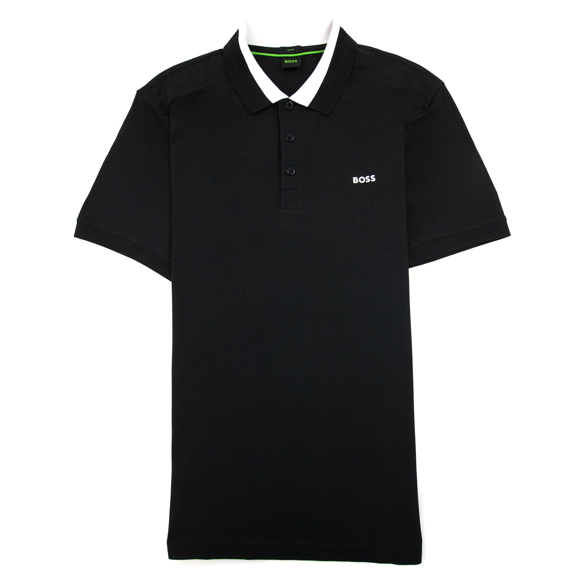 Hugo Boss Paule Insert Logo Polo Shirt Black 001