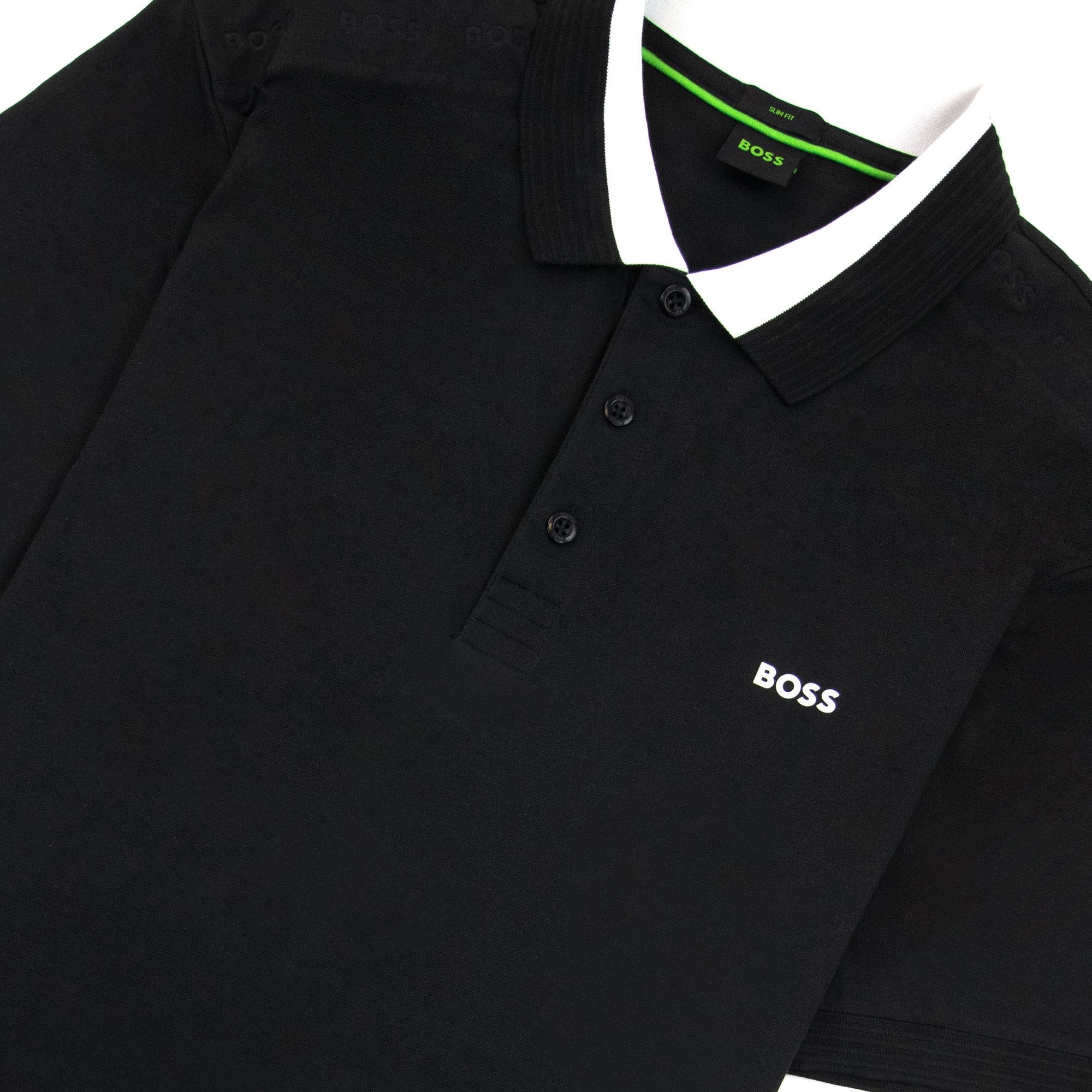 Hugo Boss Paule Insert Logo Polo Shirt Black 001