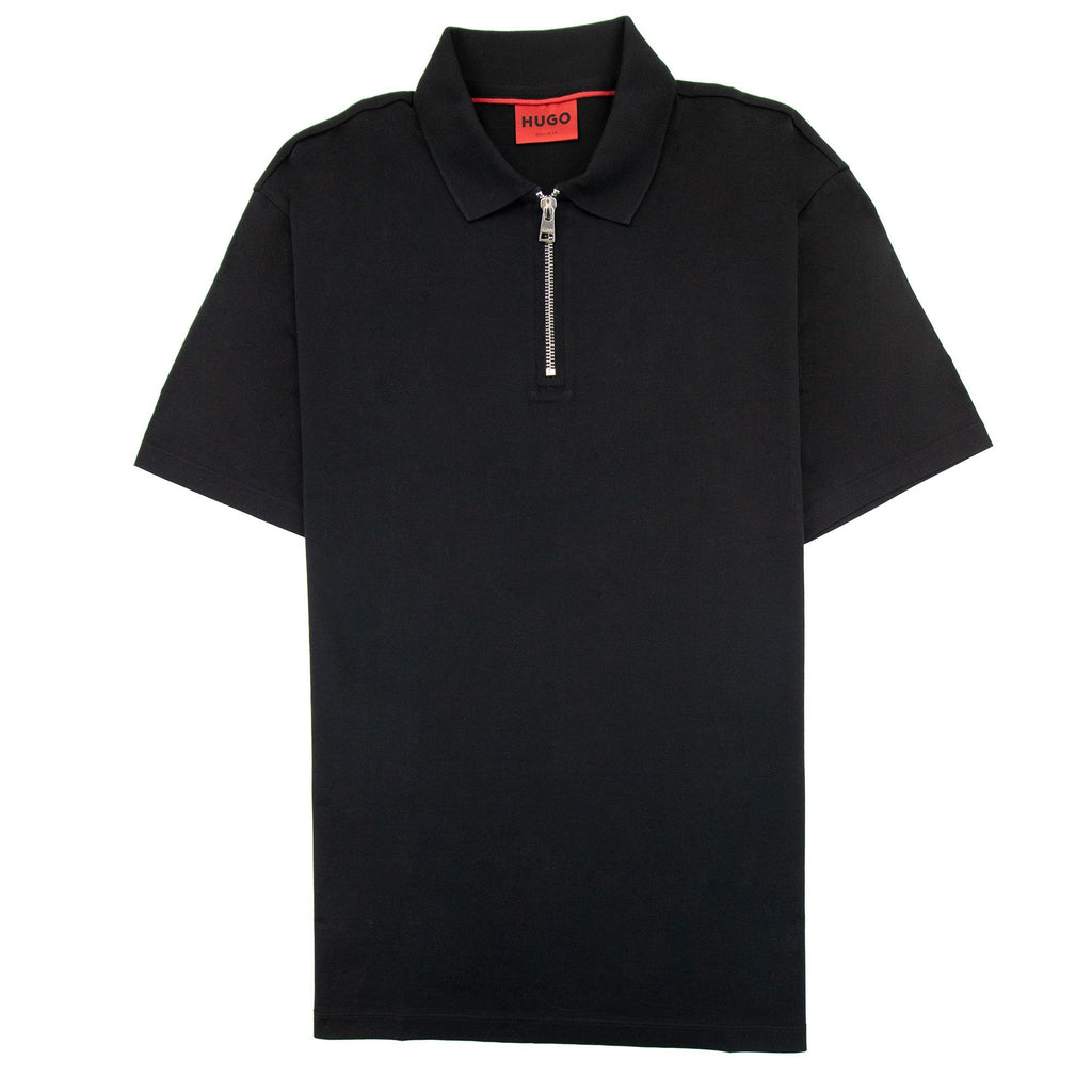 Hugo Dozelot Zip S/s Polo Shirt Black 001