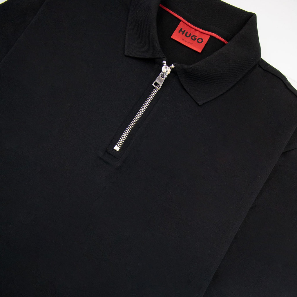 Hugo Dozelot Zip S/s Polo Shirt Black 001