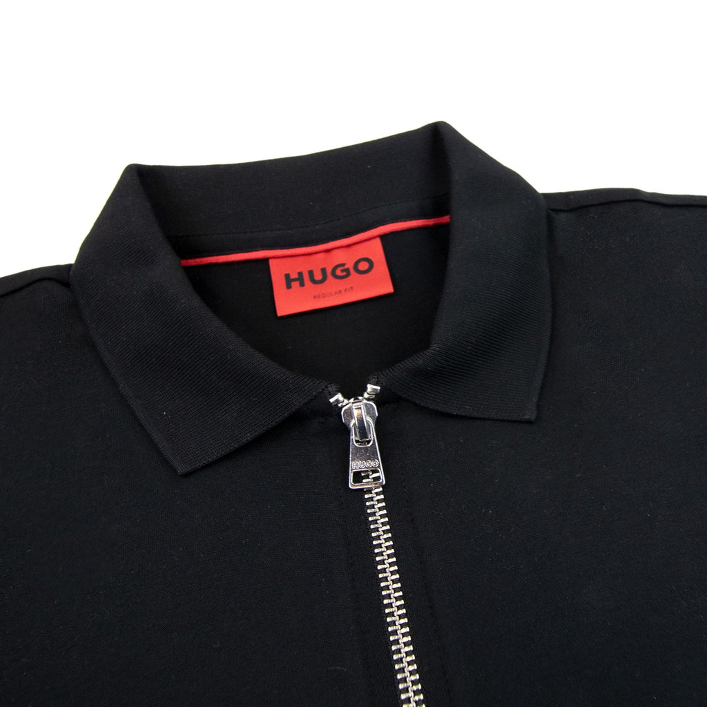 Hugo Dozelot Zip S/s Polo Shirt Black 001