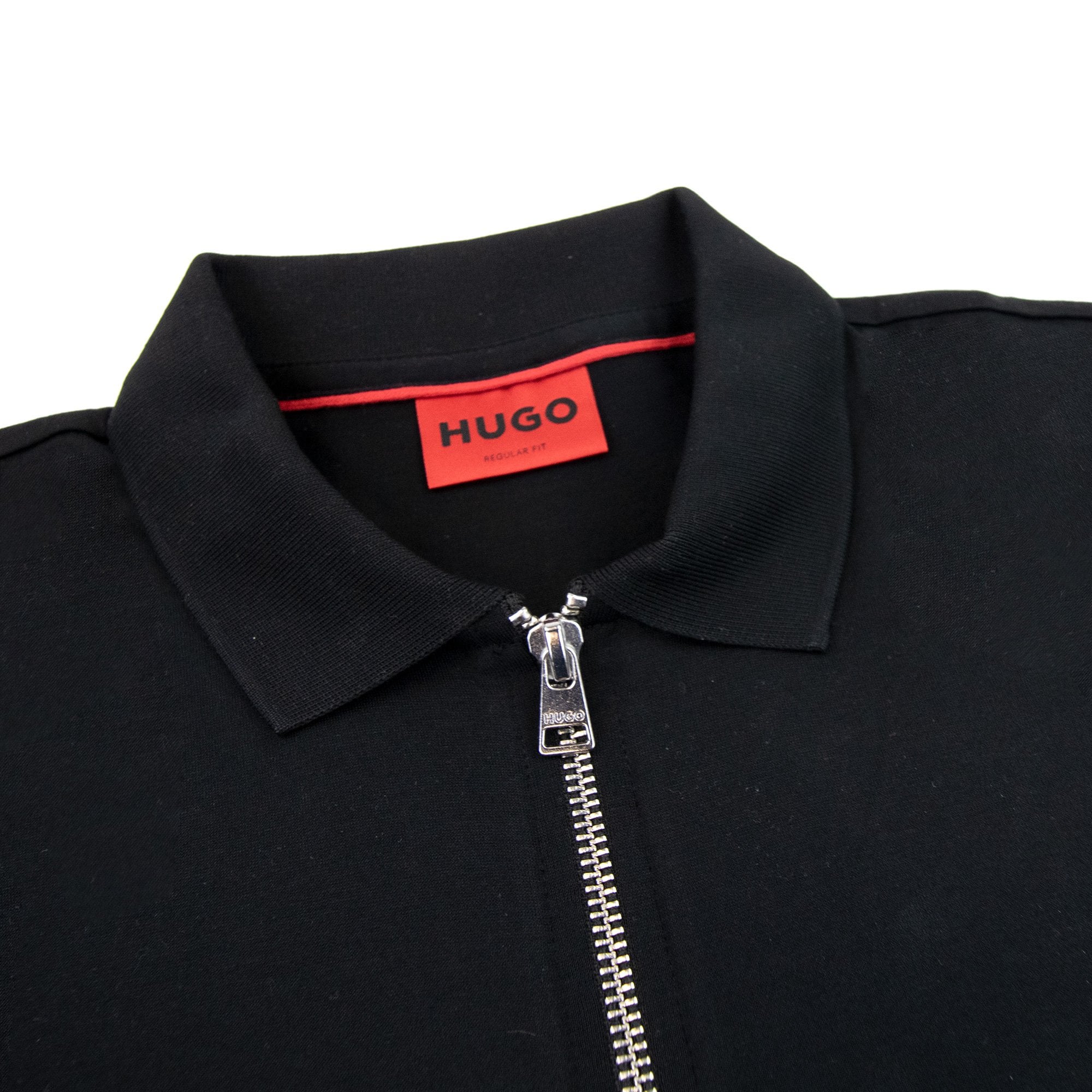 Hugo Dozelot Zip S/s Polo Shirt Black 001