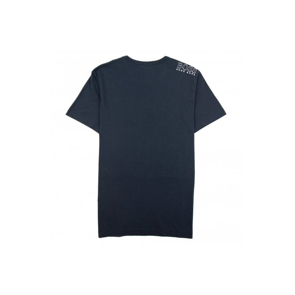 Hugo Boss Regular-fit T-shirt With Contrast Logo Navy/white