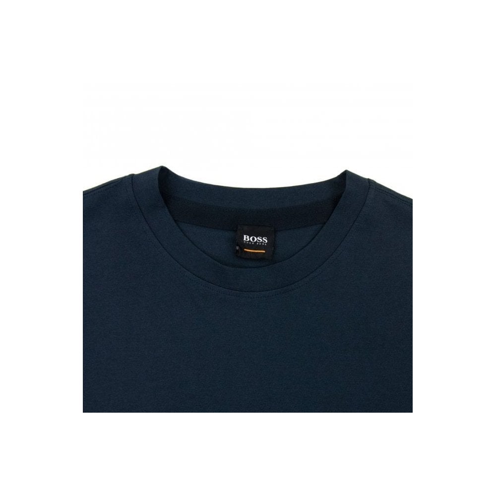 Hugo Boss Teecher 4 Printed Logo T Shirt Navy