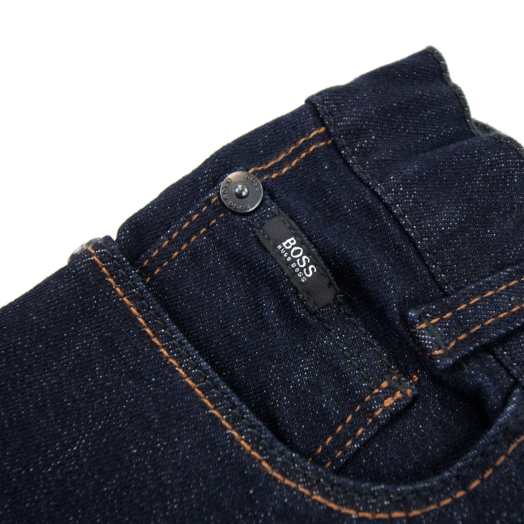 Hugo Boss Kids Straight Leg Gold Stitch Denim Jeans Denim Brut