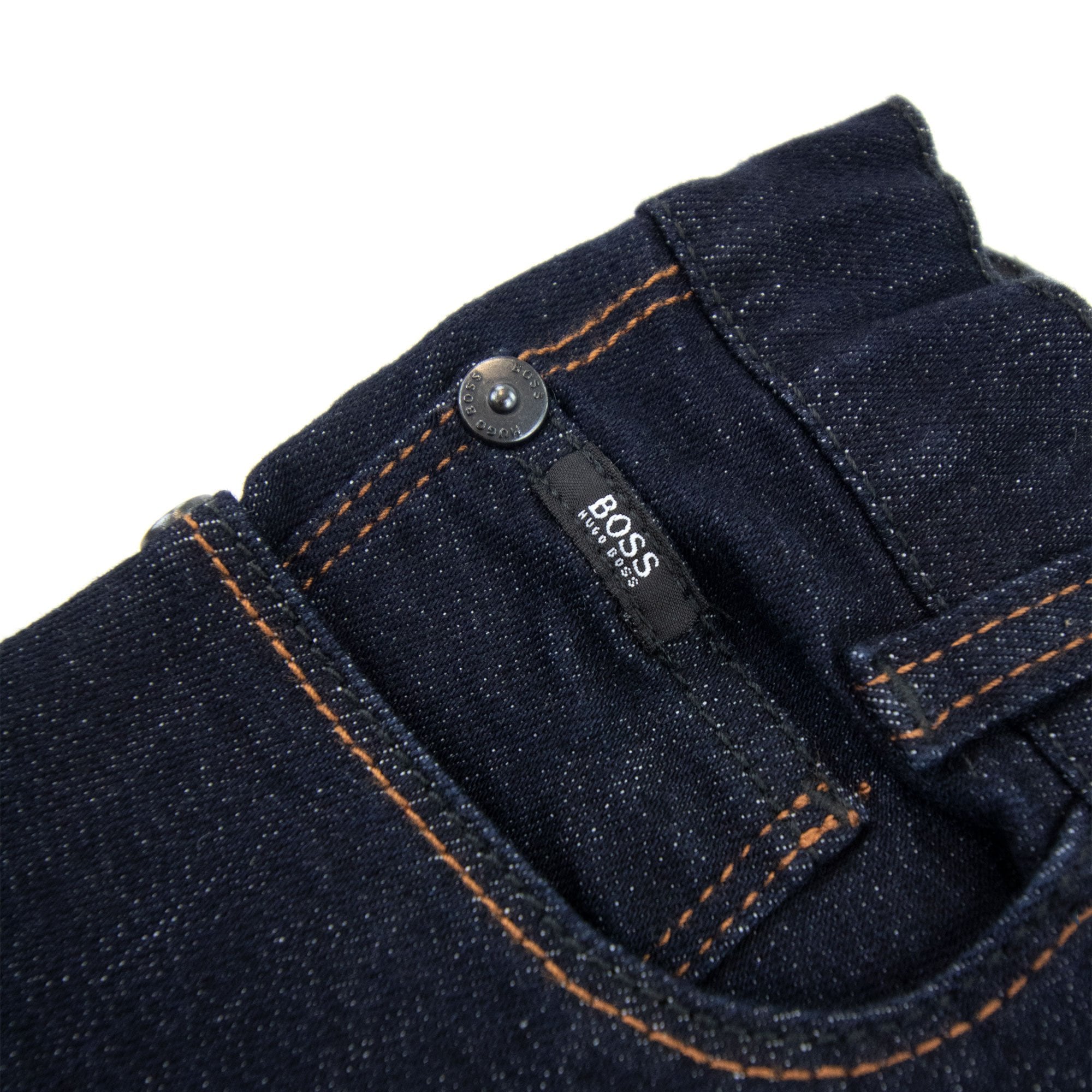 Hugo Boss Kids Straight Leg Gold Stitch Denim Jeans Denim Brut