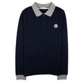 Moncler Junior Logo Maglia Polo Navy