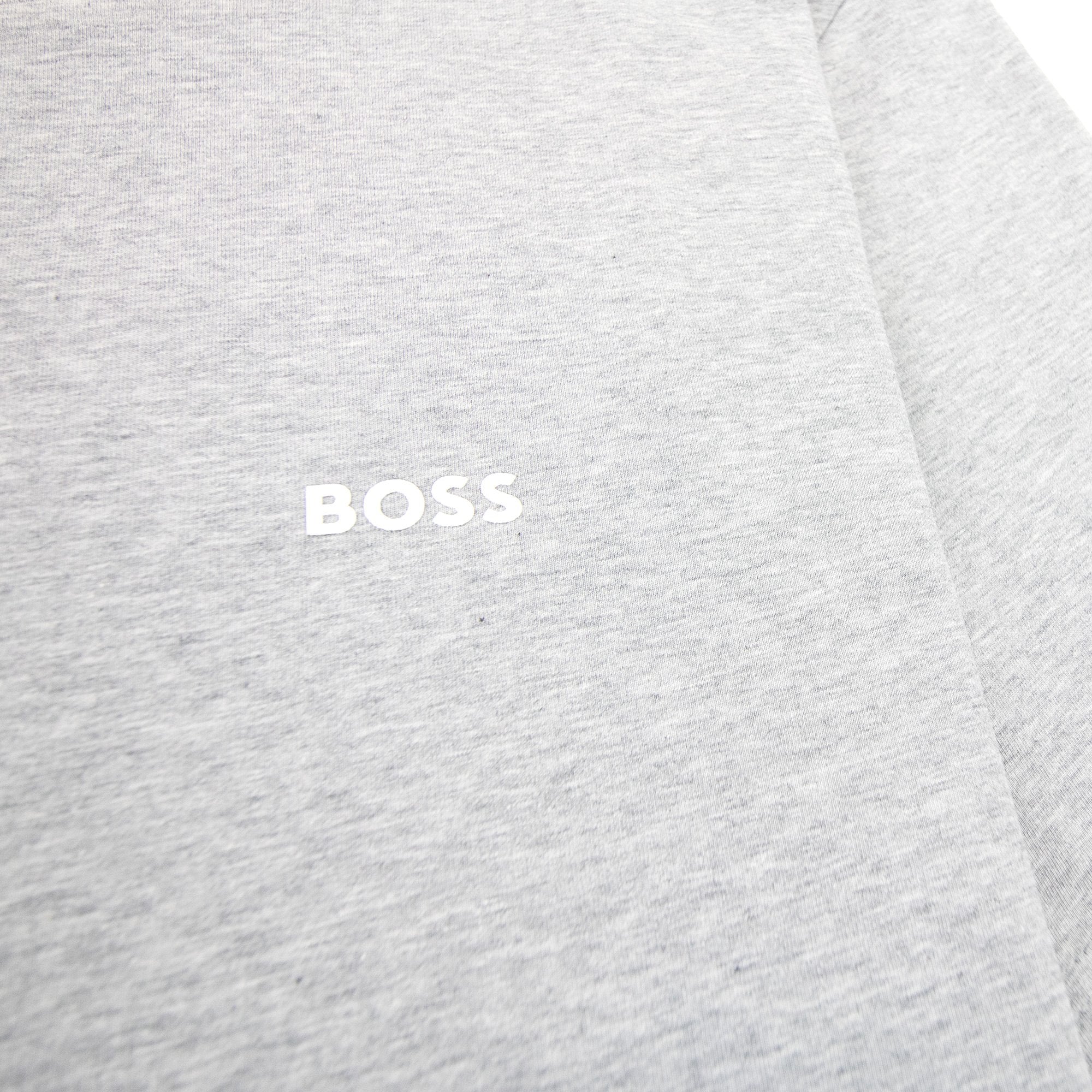 Hugo Boss Contrast Printed Logo Tee Grey 060
