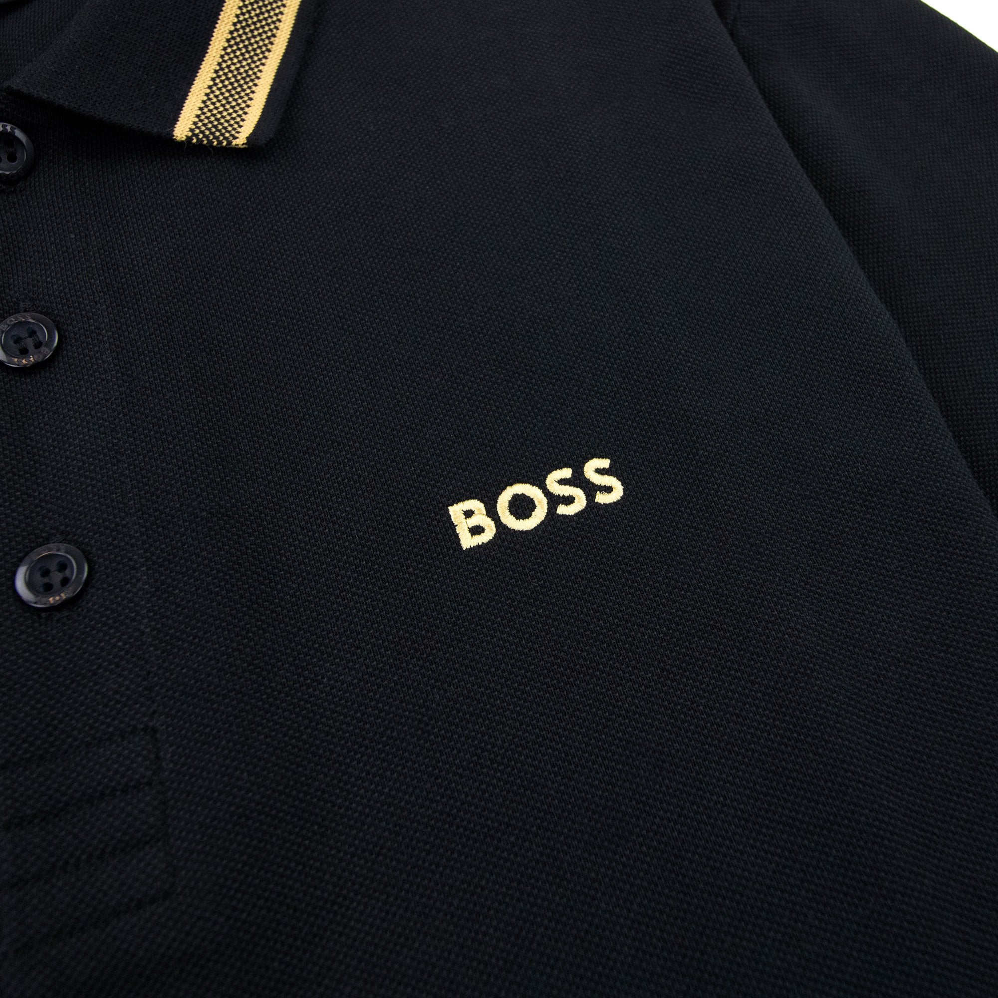 Hugo Boss Paddy Embroidered Logo Polo Black 005