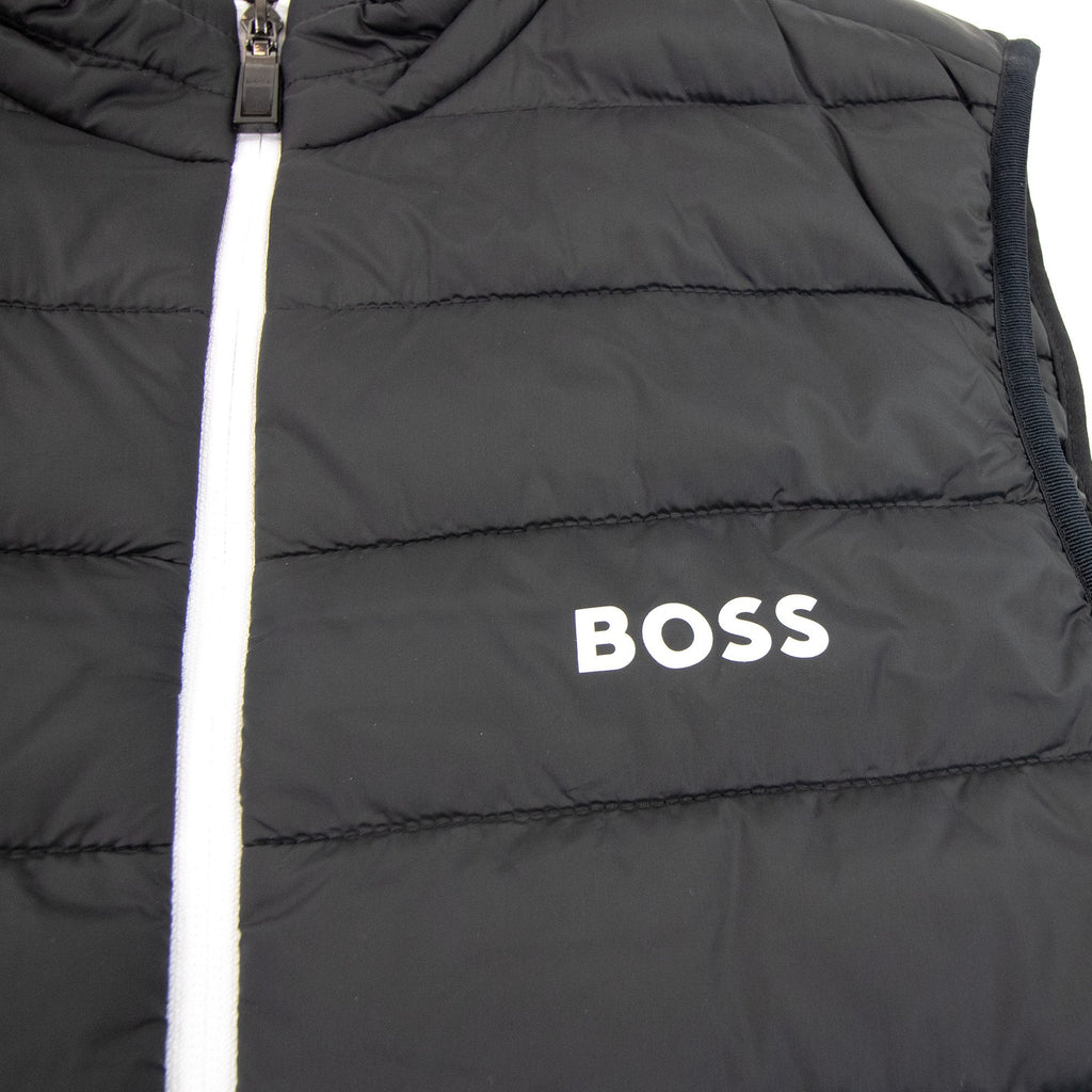 Hugo Boss V Thor Logo Detail Water Repellent Gilet Black 002