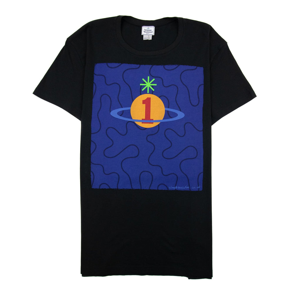 Vivienne Westwood Squiggle Logo Print T Shirt Blue/black