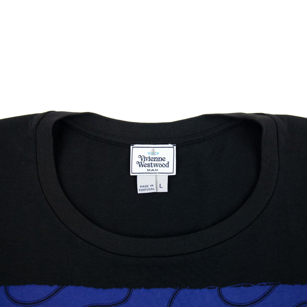 Vivienne Westwood Squiggle Logo Print T Shirt Blue/black