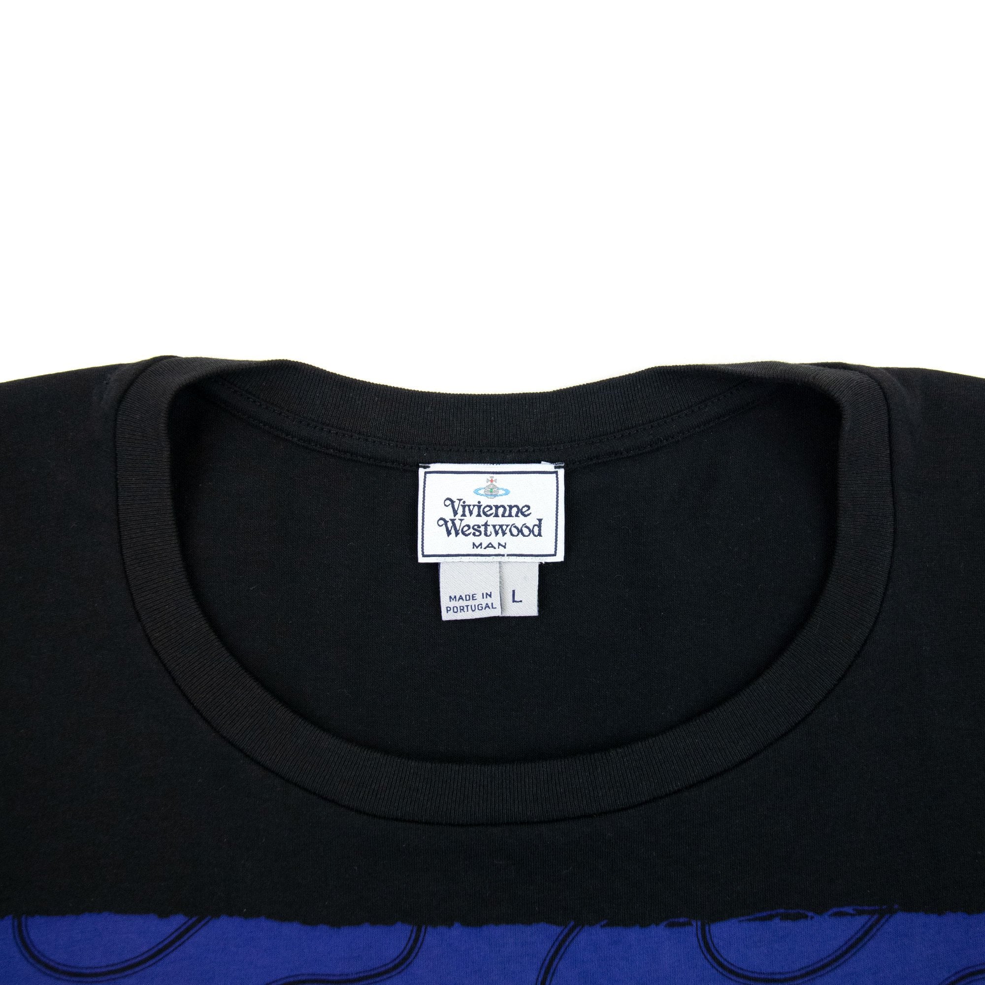 Vivienne Westwood Squiggle Logo Print T Shirt Blue/black
