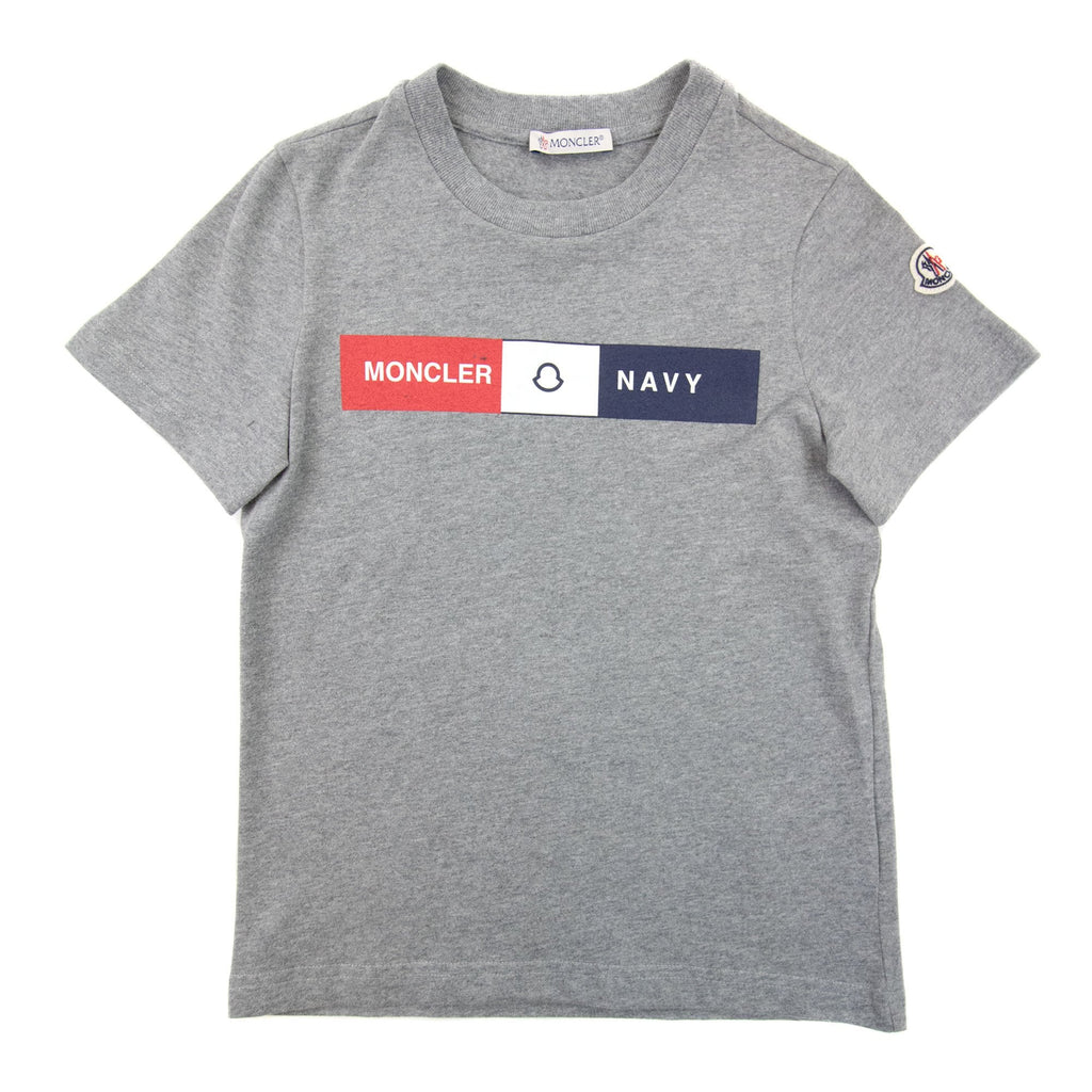 Moncler Junior Maglia T Shirt Grey