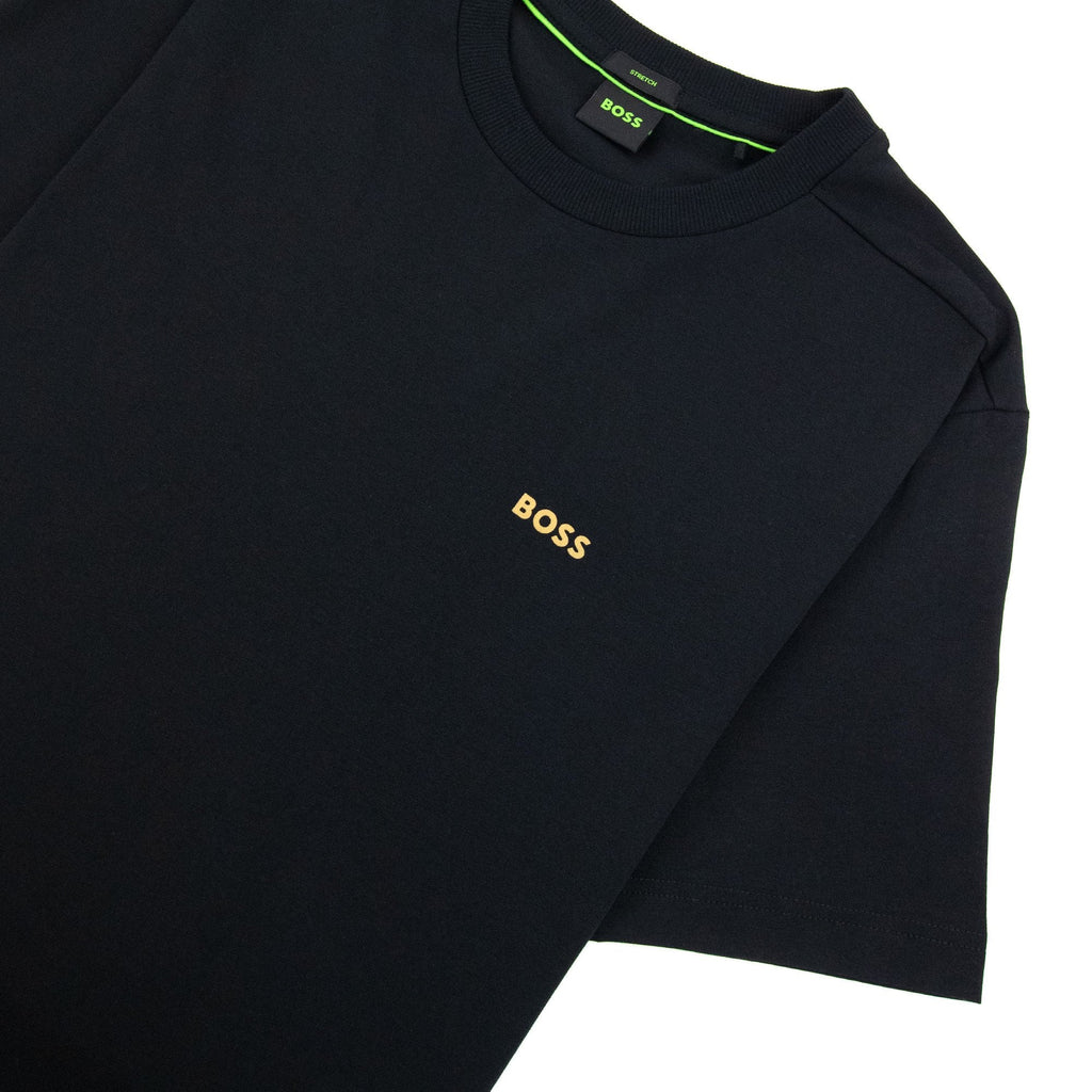 Hugo Boss Contrast Printed Logo Tee Black 002