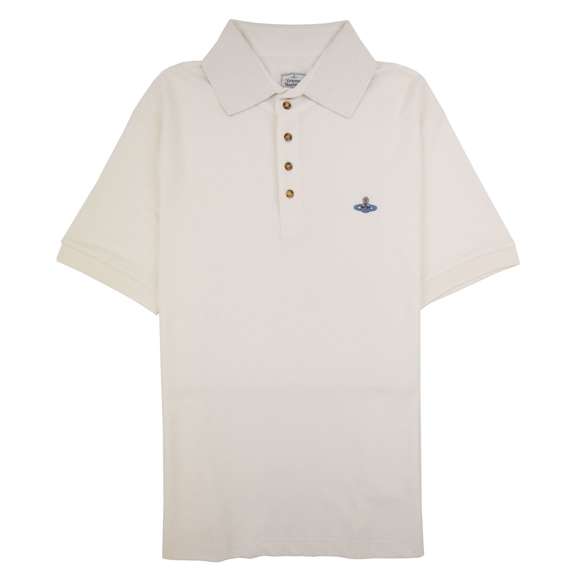 Vivienne Westwood Orb Logo S/s Polo Shirt White