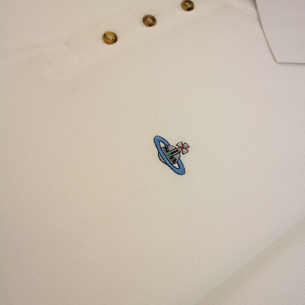 Vivienne Westwood Orb Logo S/s Polo Shirt White