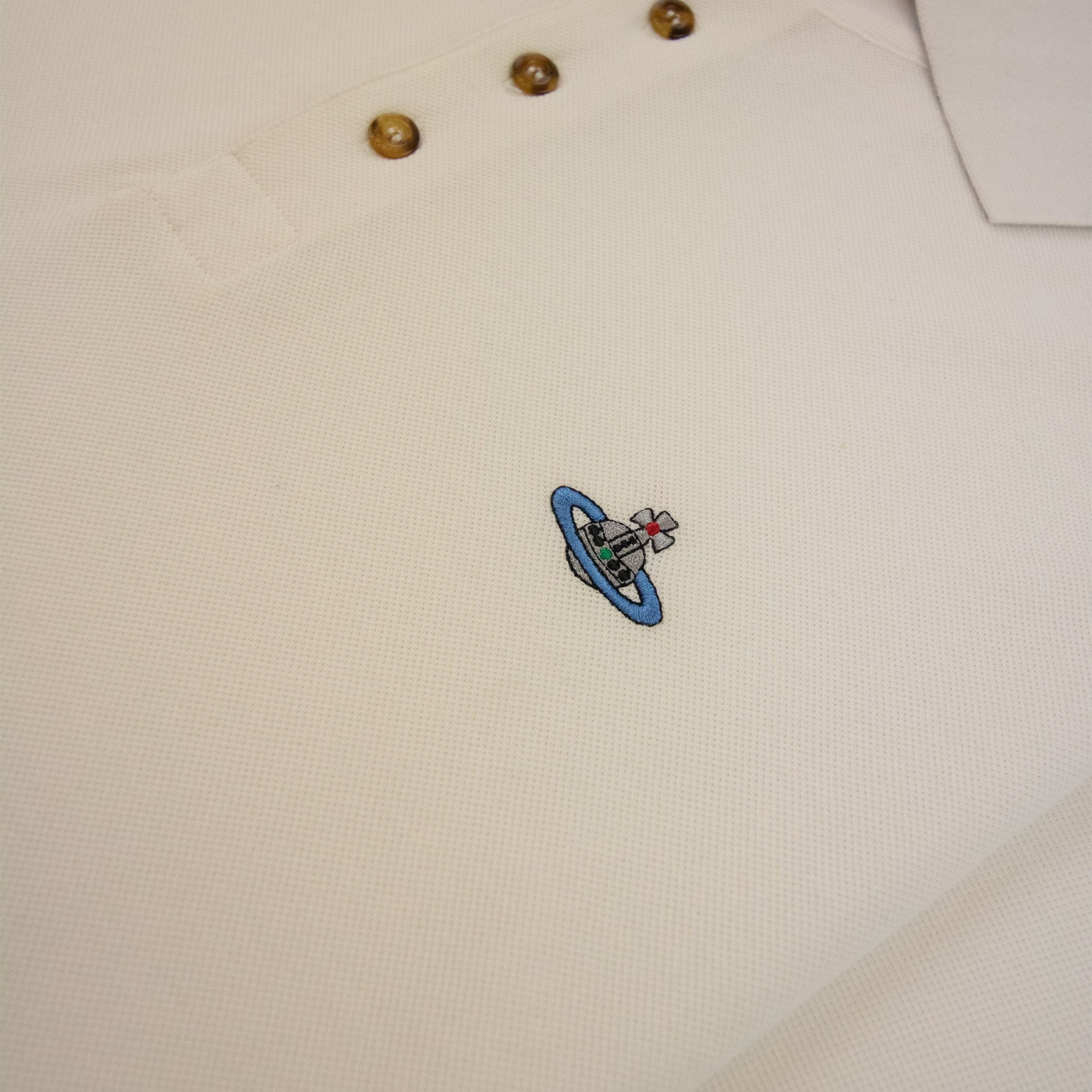 Vivienne Westwood Orb Logo S/s Polo Shirt White