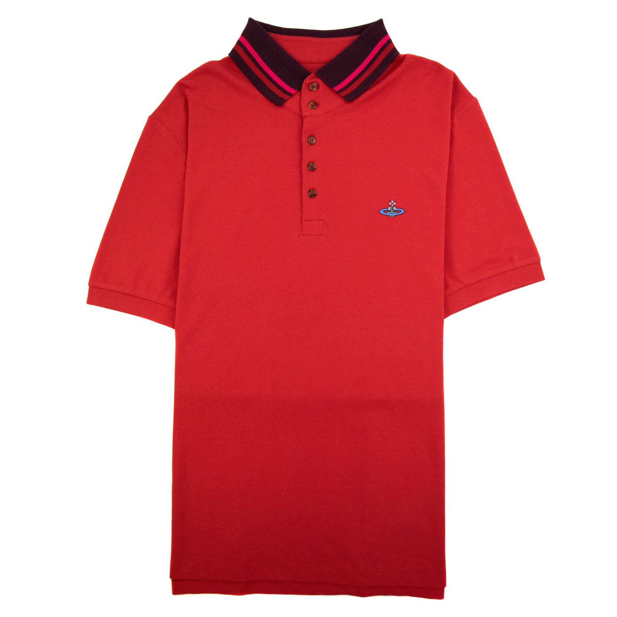 Vivienne Westwood Orb Logo Short Sleeve Polo Red