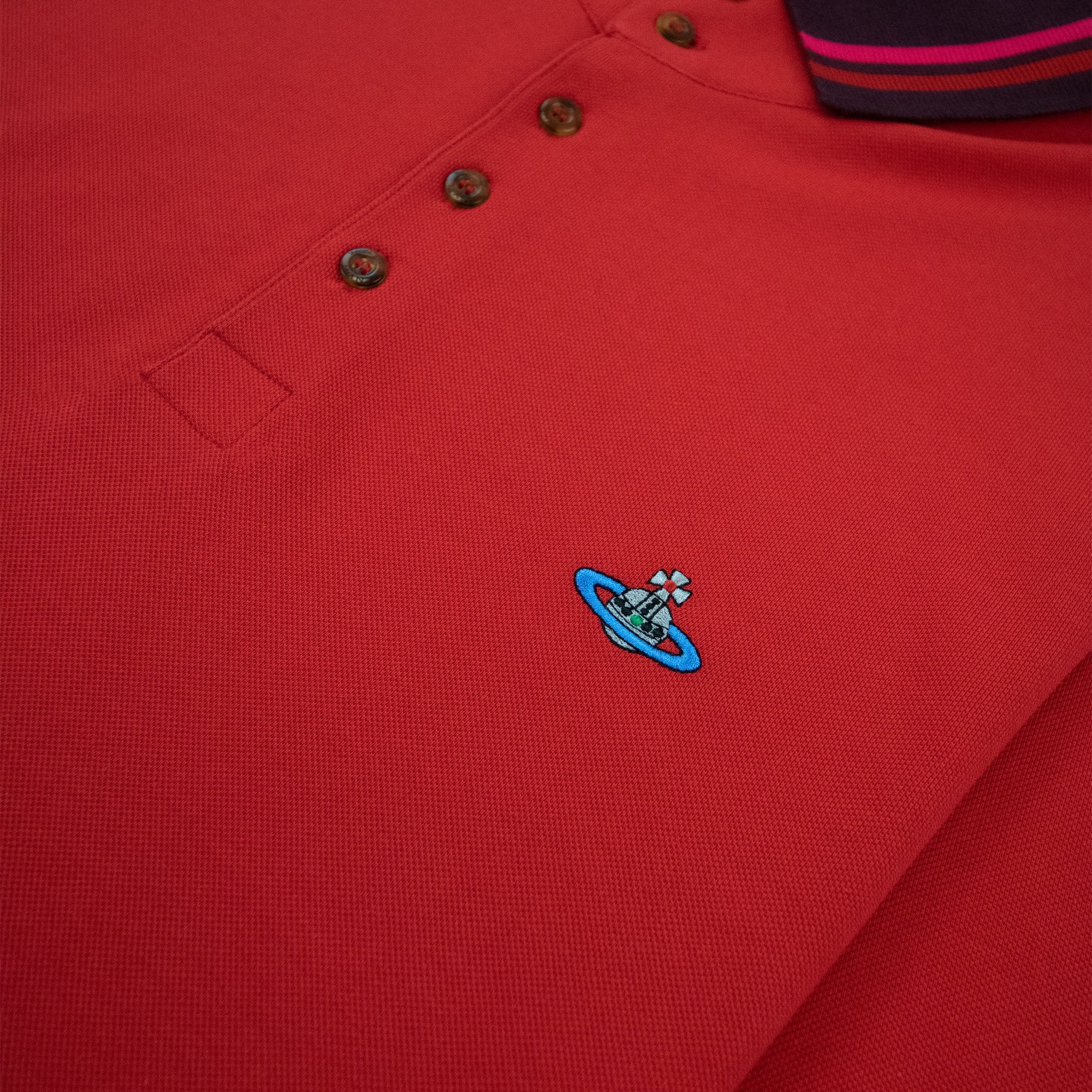 Vivienne Westwood Orb Logo Short Sleeve Polo Red