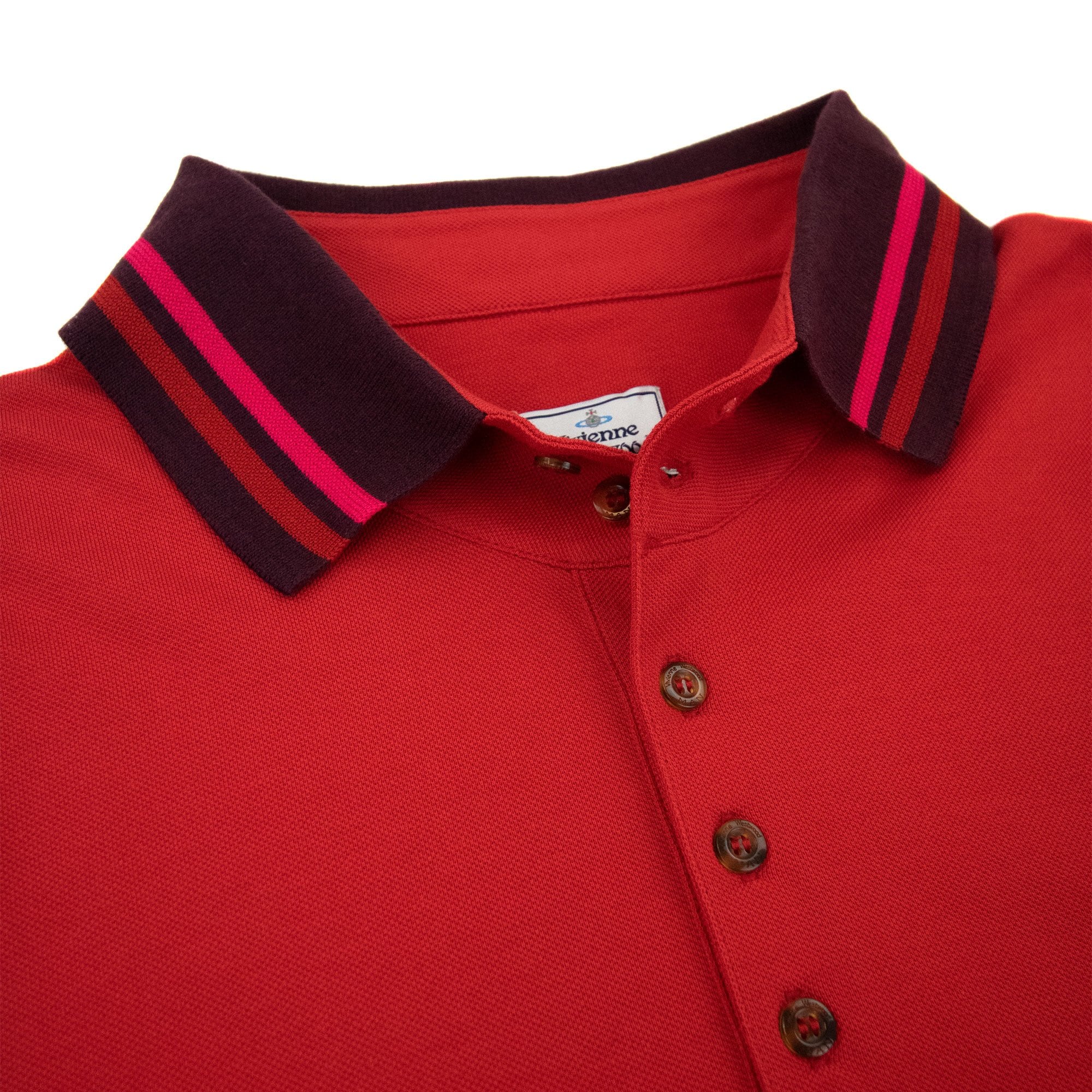 Vivienne Westwood Orb Logo Short Sleeve Polo Red