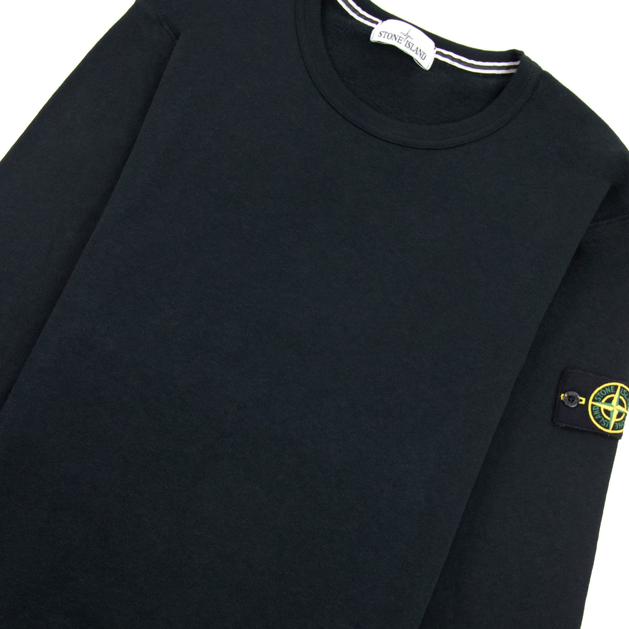 Stone Island Arm Badge Crewneck Sweatshirt Black Voo29