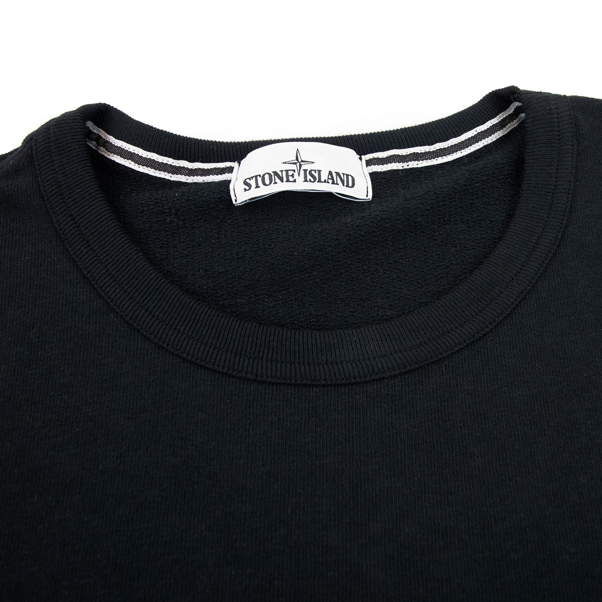 Stone Island Arm Badge Crewneck Sweatshirt Black Voo29
