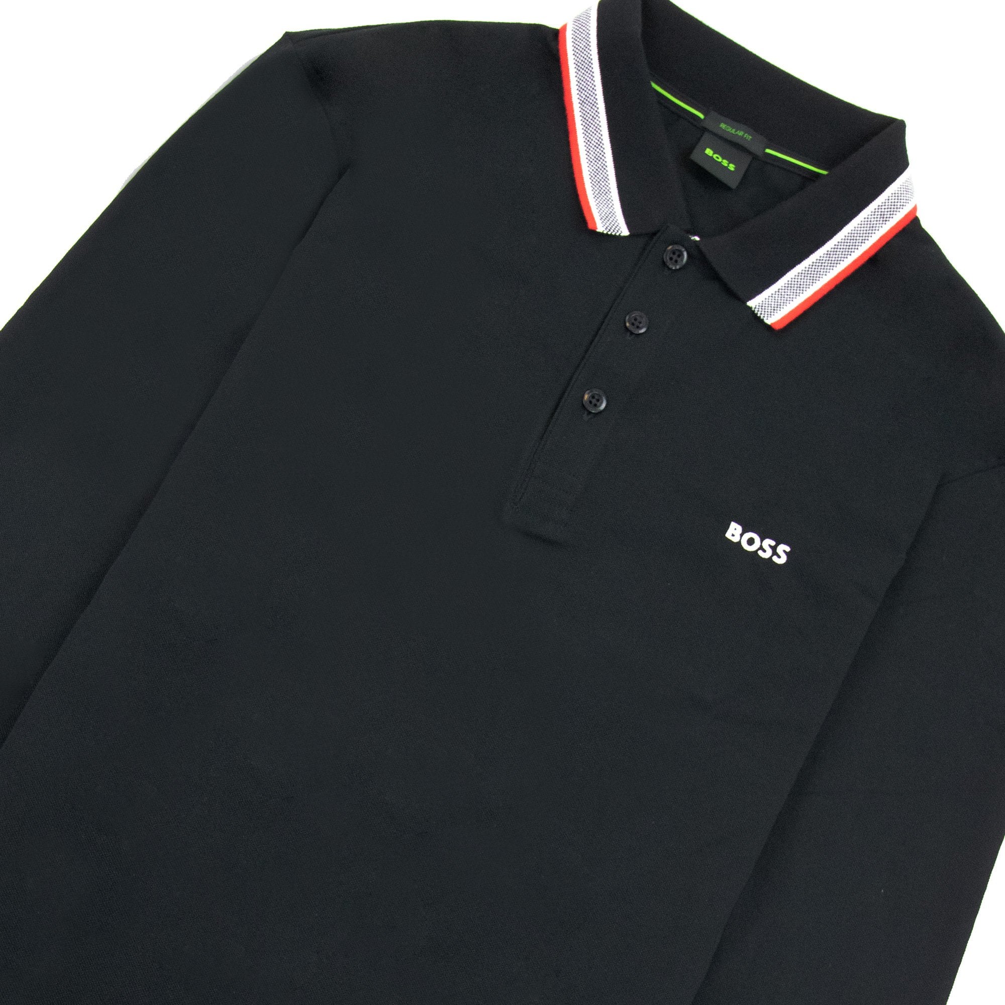 Hugo Boss Plisy Regular Fit L/s Polo Black 004
