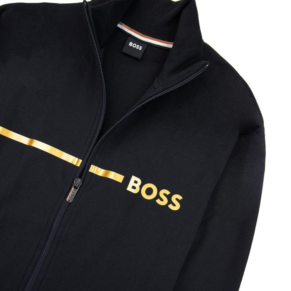 Hugo Boss Stripe Logo Tracksuit Jacket Black 001