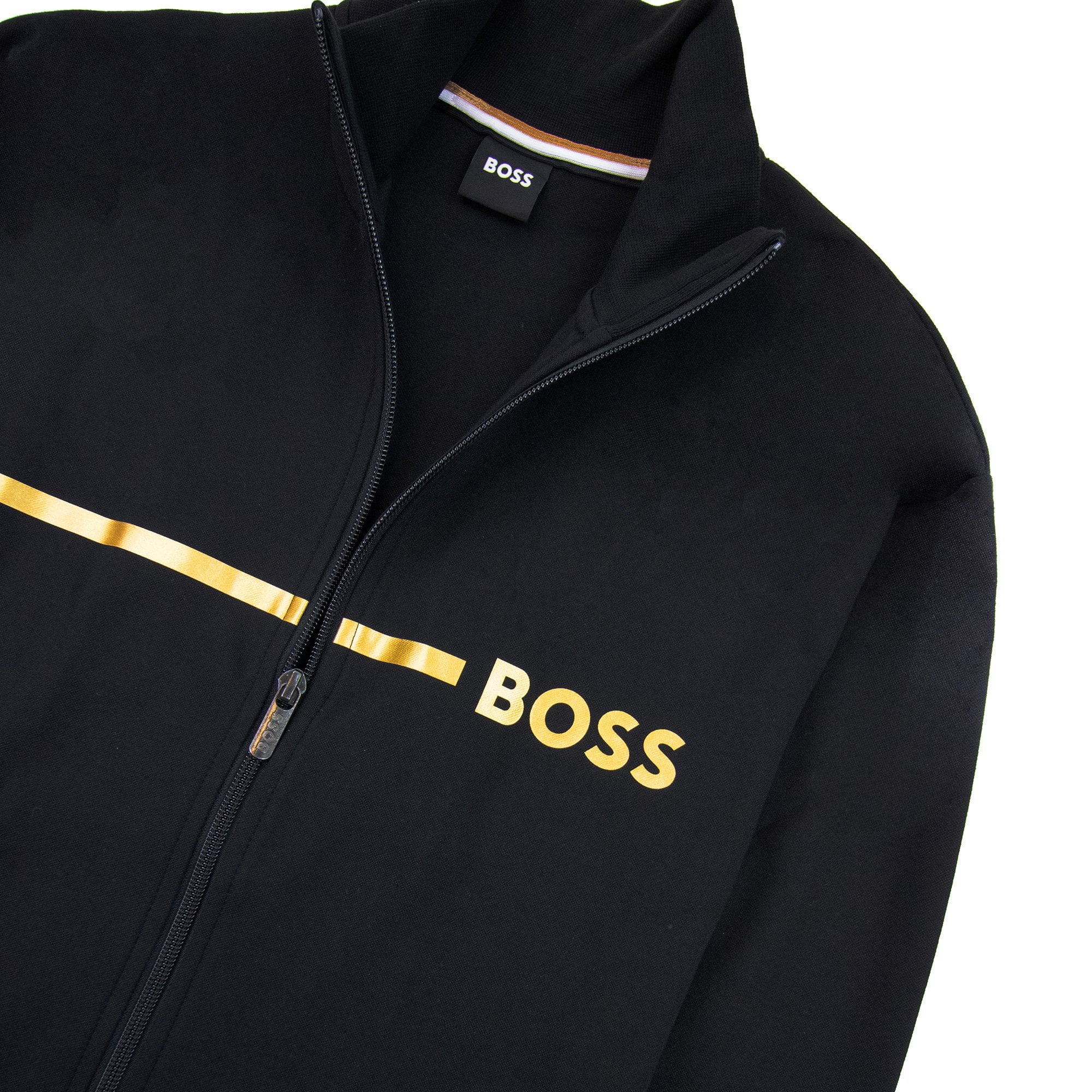Hugo Boss Stripe Logo Tracksuit Jacket Black 001