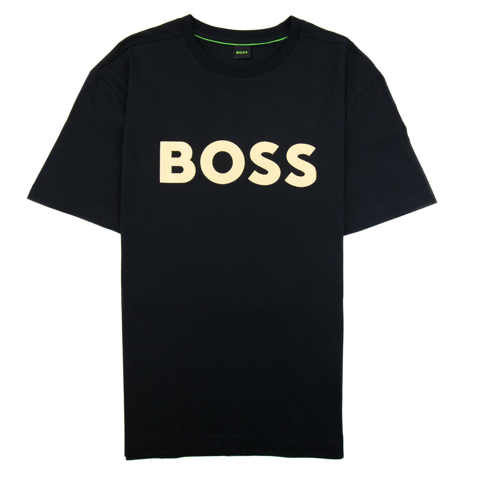 Hugo Boss Tee 1 Logo Printed T Shirt Black 001