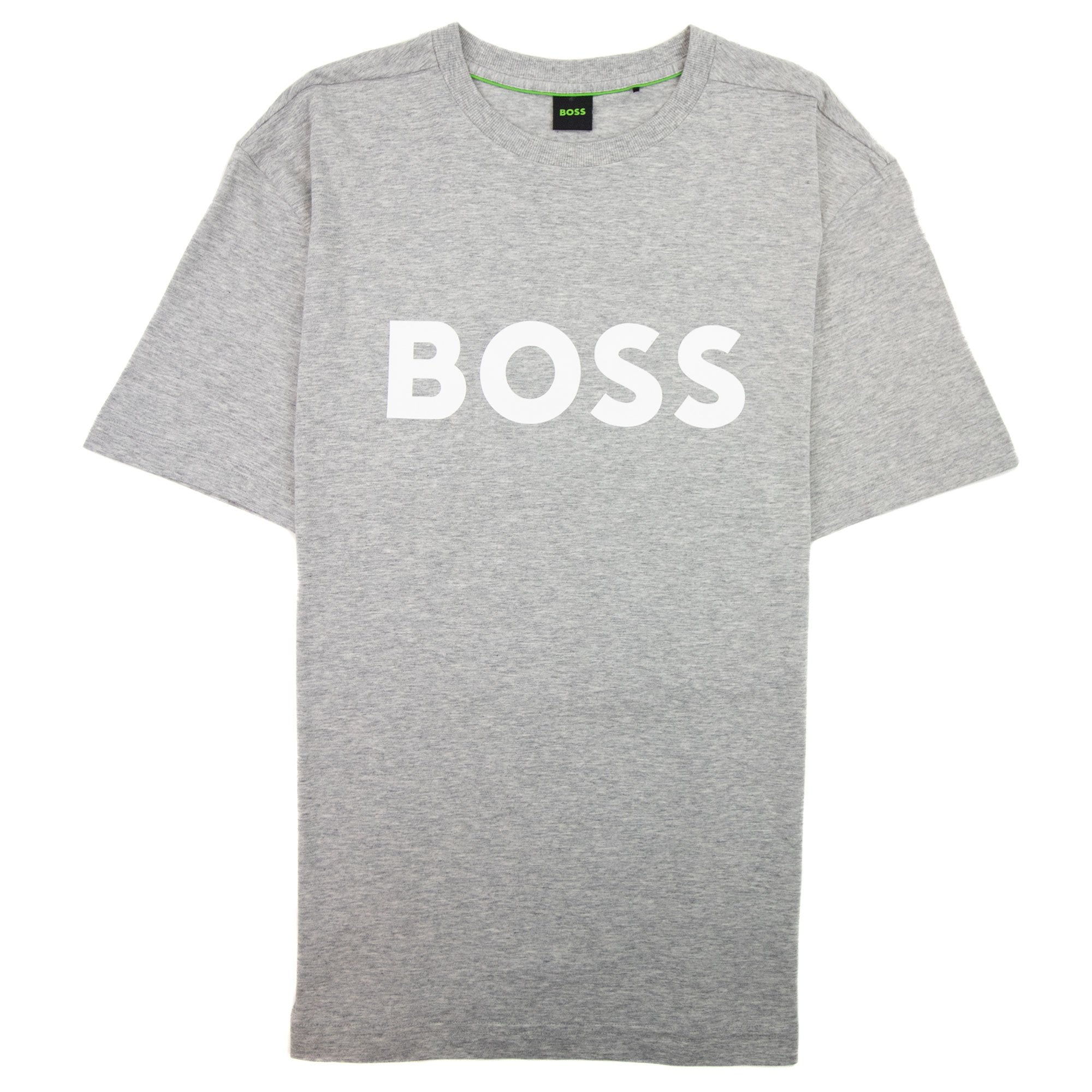 Hugo Boss Tee 1 Logo Printed T Shirt Grey 059