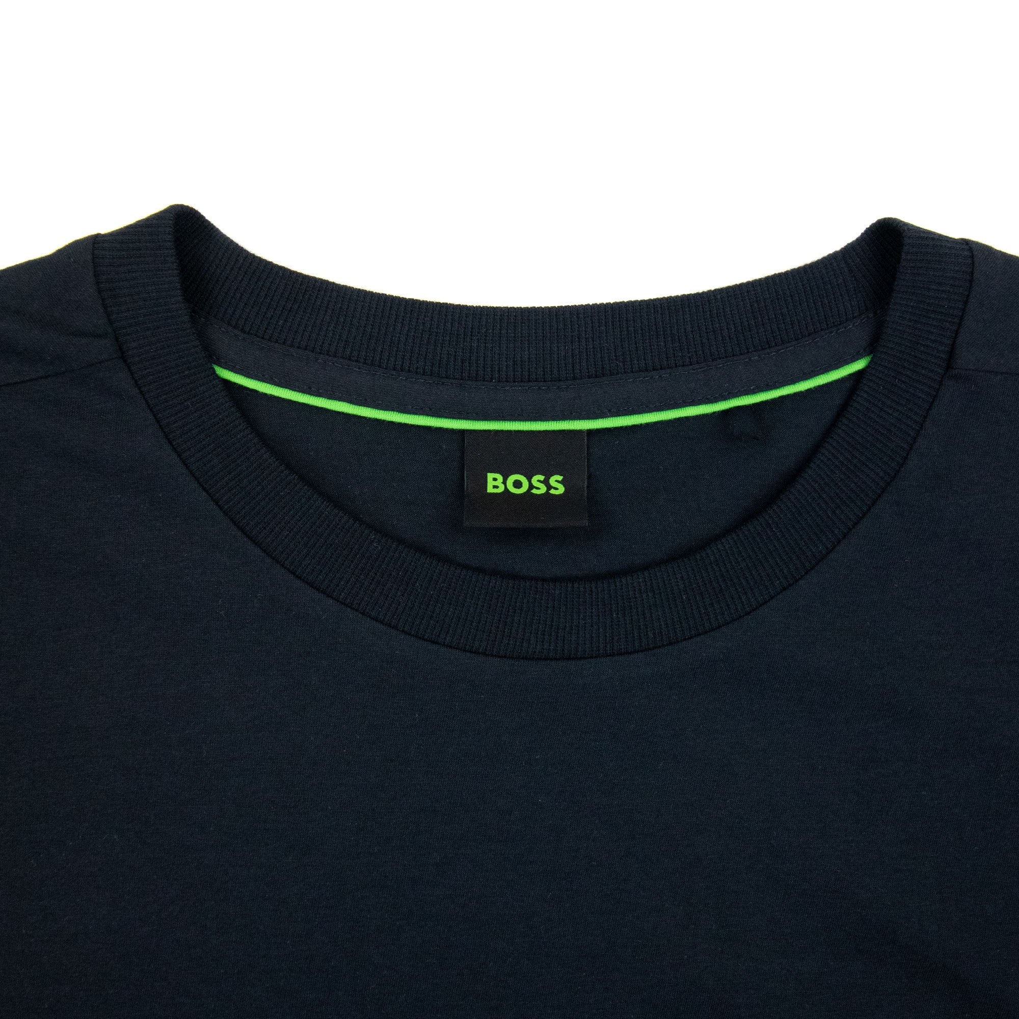 Hugo Boss Tee 1 Logo Printed T Shirt Navy 402