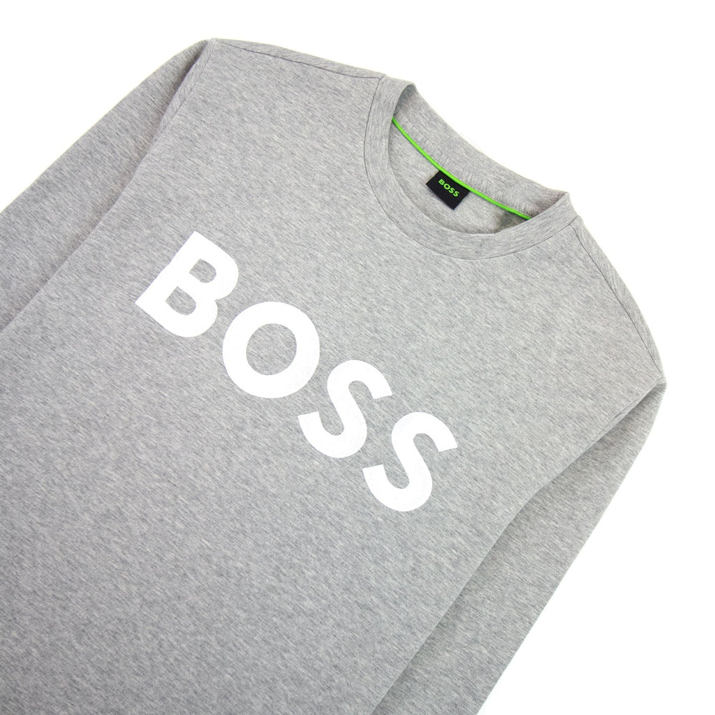 Hugo Boss Salbo 1 Contrast Logo Relax Fit Sweatshirt Grey 059