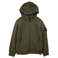 Stone Island Junior Light Soft Shell Hooded Jacket Khaki V0054
