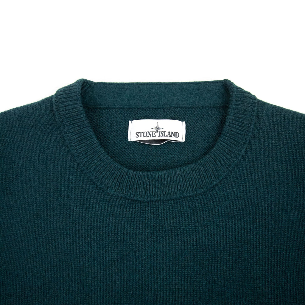Stone Island Arm Patch Logo Crew Neck Sweat Green