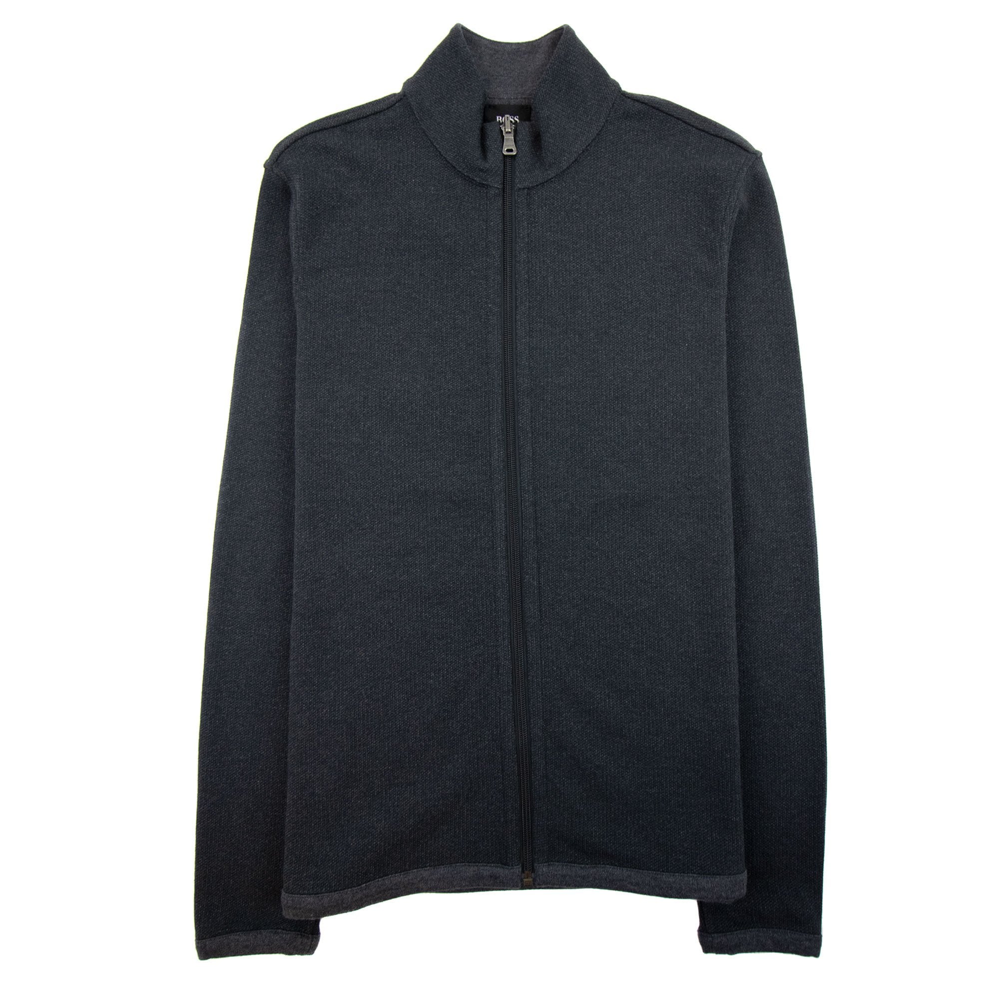 Hugo Boss Fossa 12 Reversible Zip Cardigan Dark Grey