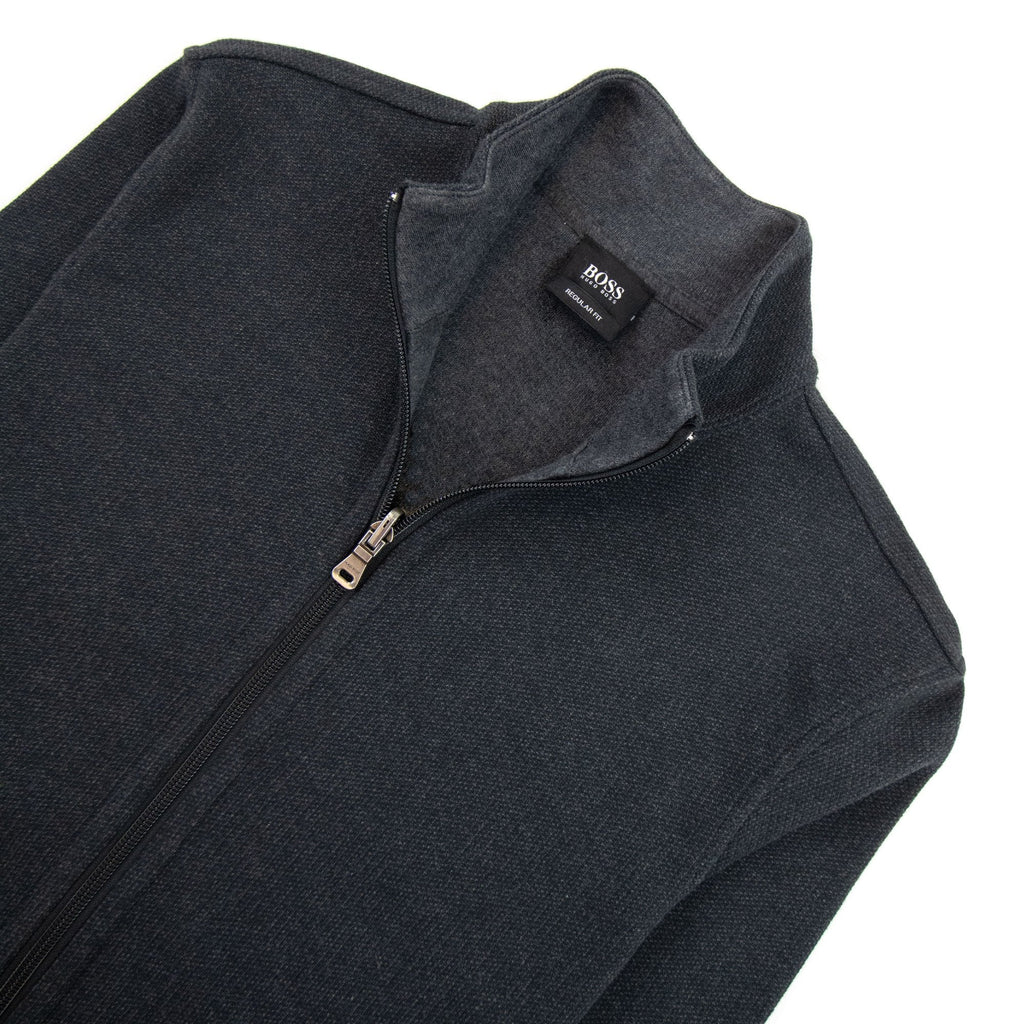 Hugo Boss Fossa 12 Reversible Zip Cardigan Dark Grey