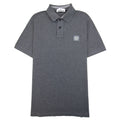Stone Island Patch Logo Reg Fit Polo Dark Grey V1067