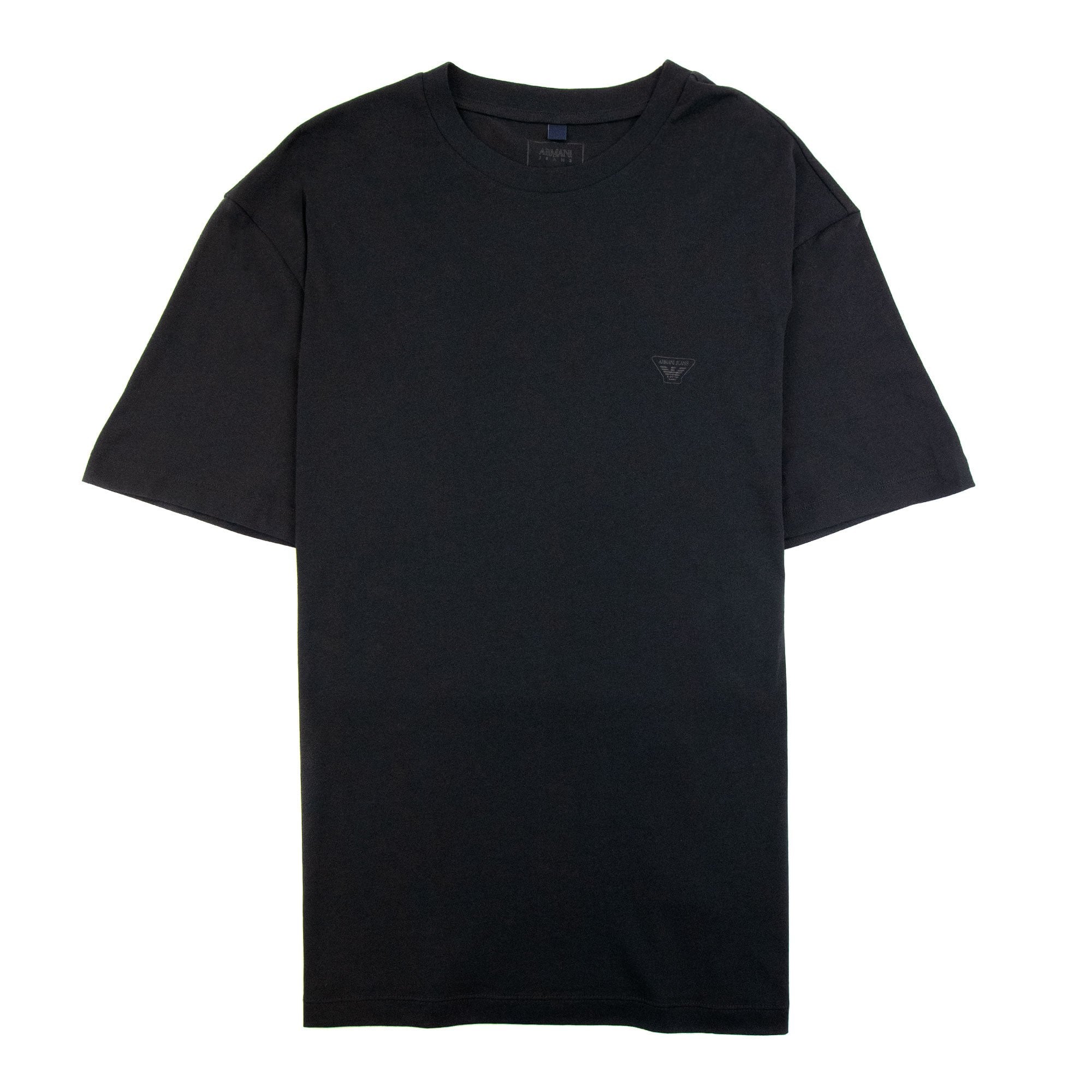Armani Jeans Rubber Eagle Logo T Shirt Black