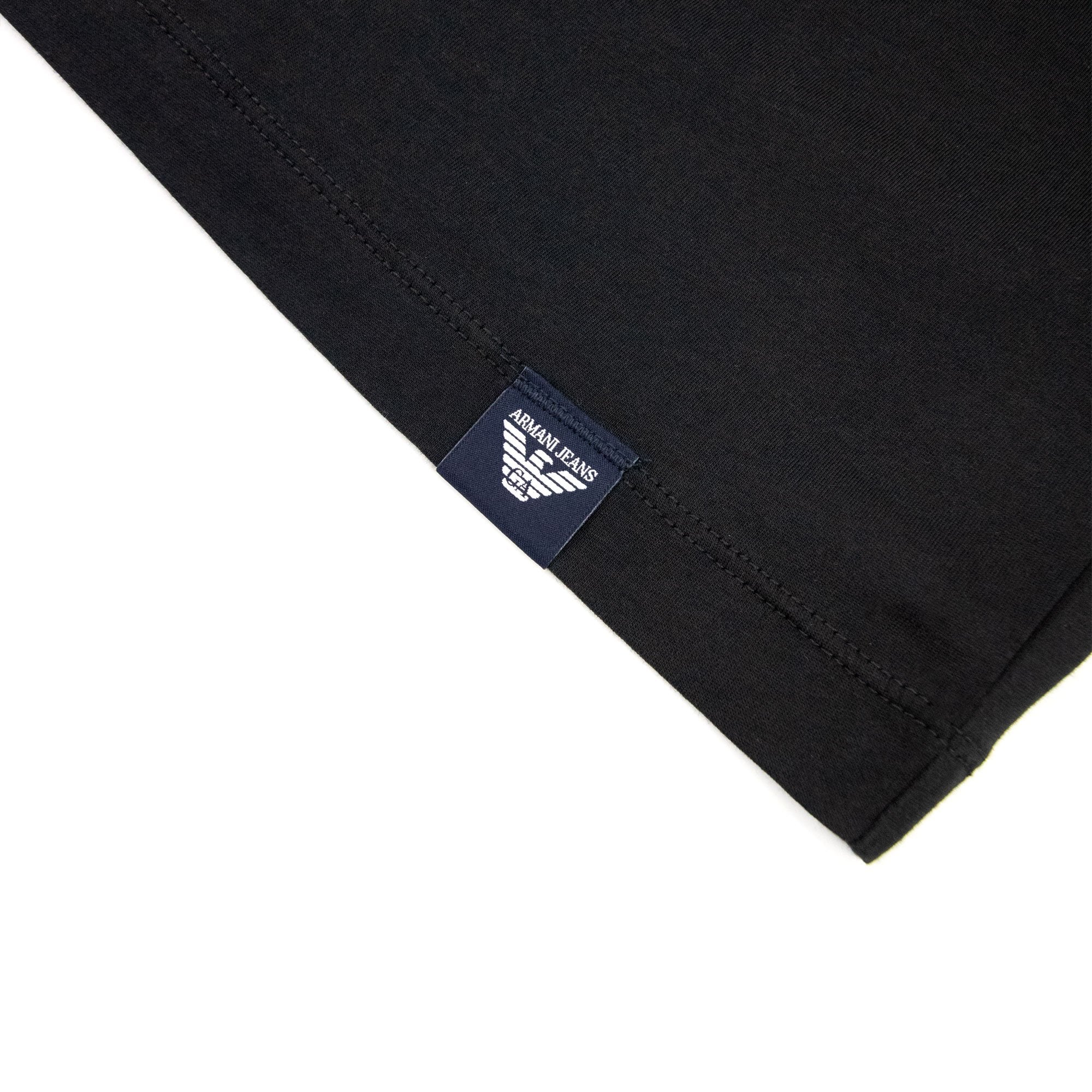 Armani Jeans Rubber Eagle Logo T Shirt Black