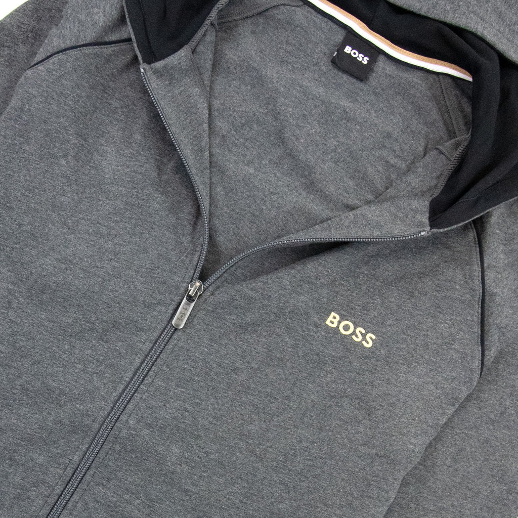 Hugo Boss Mix & Match Logo Zip Up Jacket Dark Grey 010