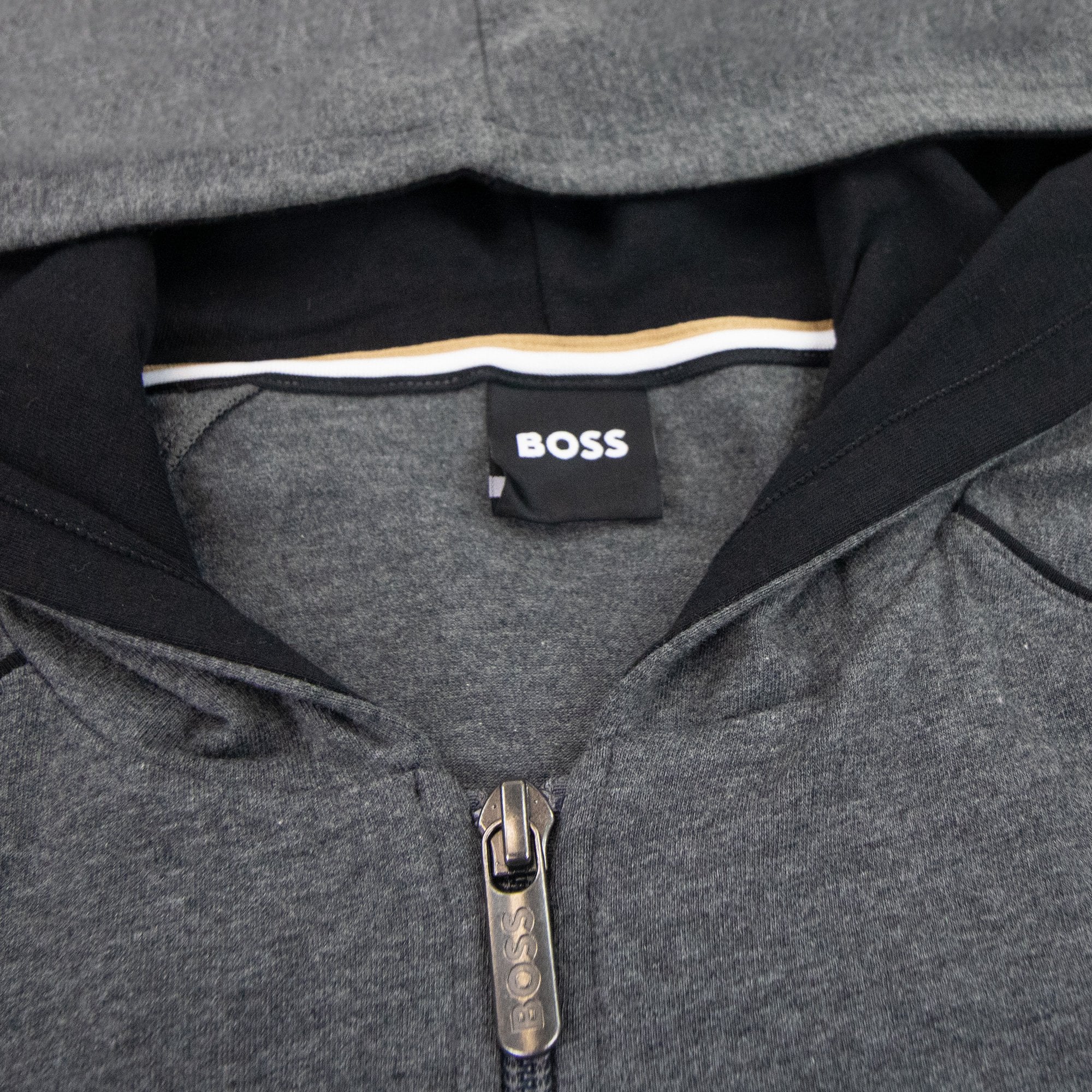 Hugo Boss Mix & Match Logo Zip Up Jacket Dark Grey 010