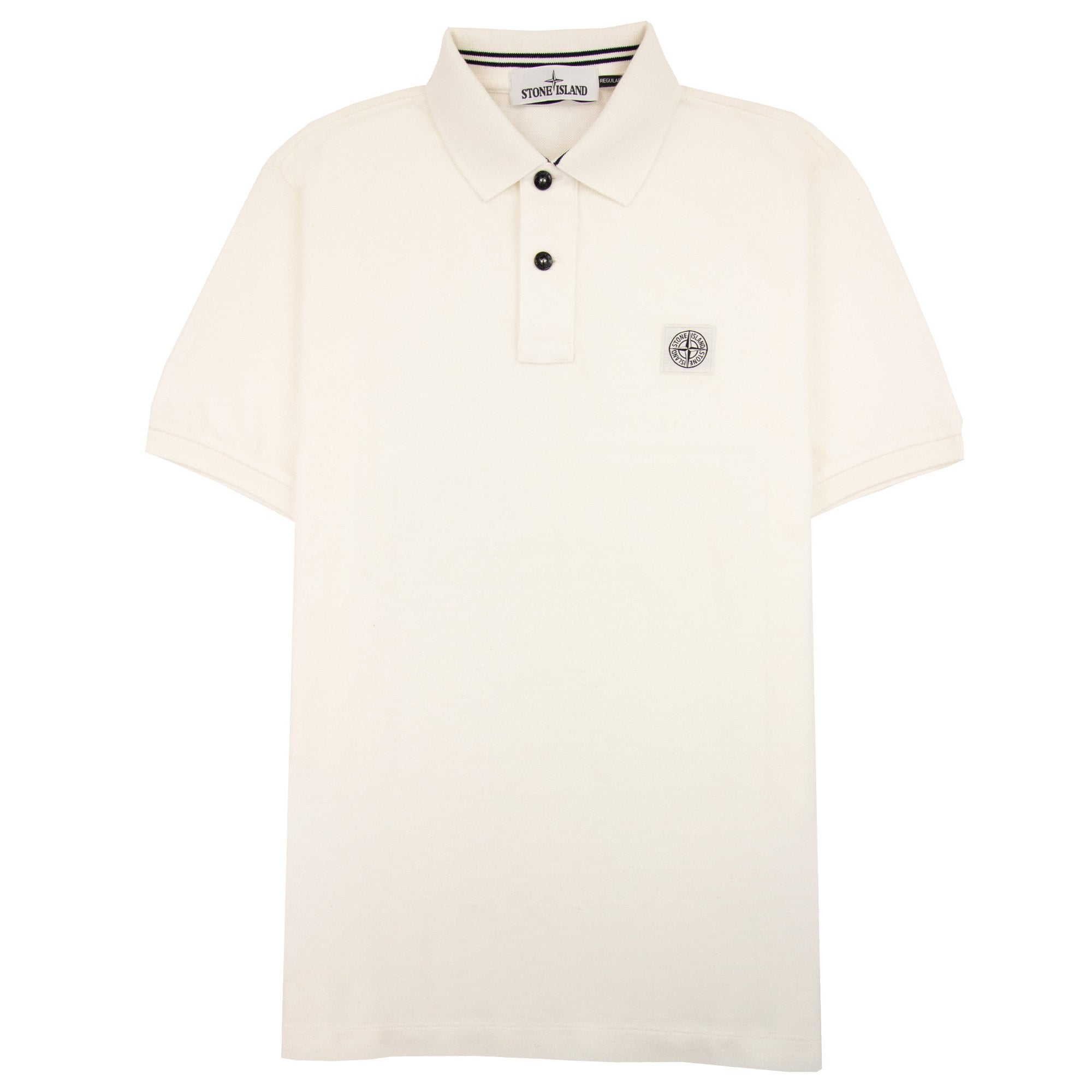 Stone Island Patch Logo Reg Fit Polo White